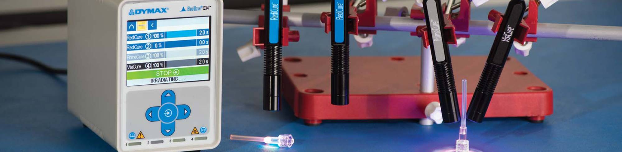 Lampes spot de photopolymérisation à plat LED et UV de Dymax